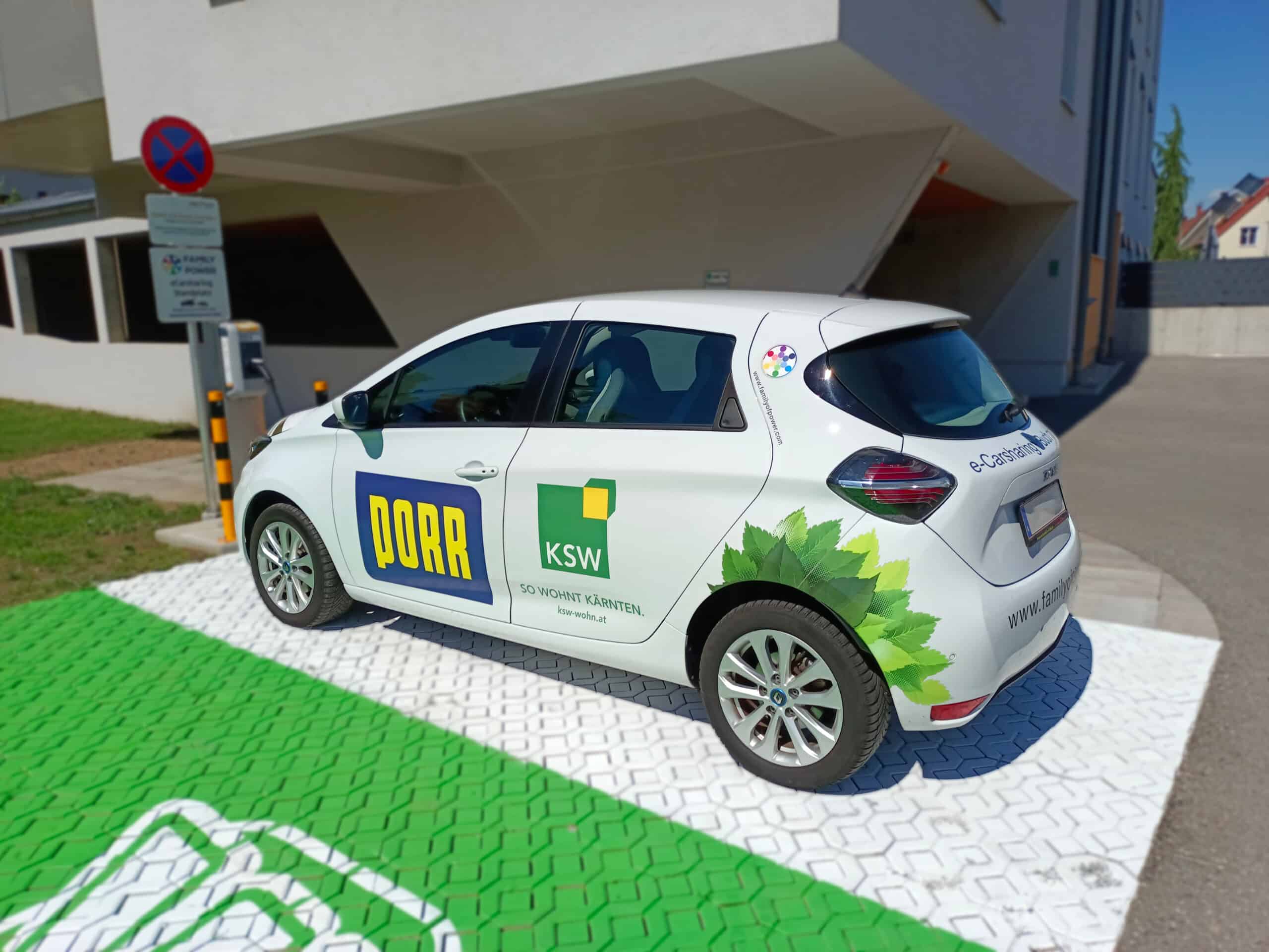 Erste e-Carsharing-Station eingerichtet.